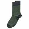 ECCO Socks-Classic Honeycomb Mid Cut Green