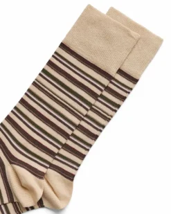ECCO Socks-Classic Striped Mid Cut Blue