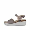 ECCO Sandals-FLOWT WEDGE CORK Grey