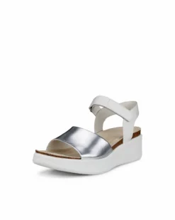ECCO Sandals-FLOWT WEDGE CORK White