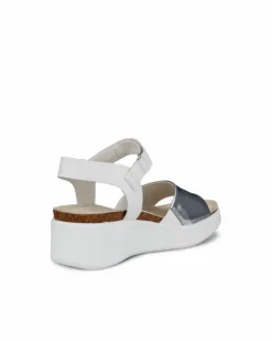 ECCO Sandals-FLOWT WEDGE CORK White