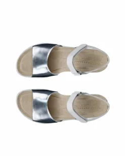 ECCO Sandals-FLOWT WEDGE CORK White
