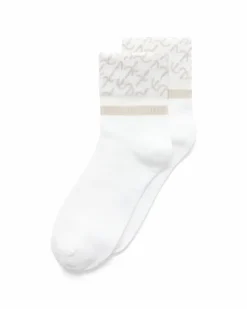 ECCO Socks-Vibe Wave Ankle-Cut White