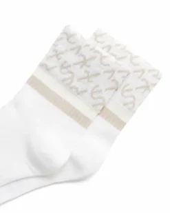 ECCO Socks-Vibe Wave Ankle-Cut White