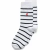 ECCO Socks-Women Classic Striped White